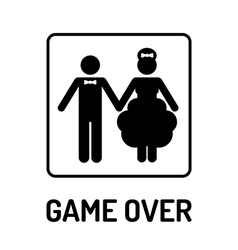 Cartoon Funny Wedding Symbol - Game Over