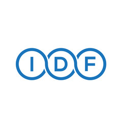 Idf Letter Logo Design On White Background