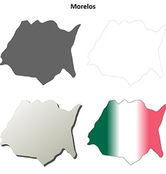 Morelos Blank Outline Map Set