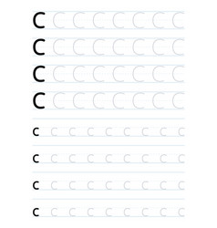 Tracing Letter C Worksheet For Preschool