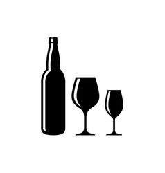 Wine Bottle And Glass Icon