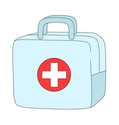 First Aid Kit In Cartoon Style