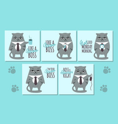 Grumpy Cat Boss Cards With Funny Inscriptions