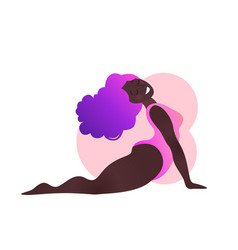 Plus Size Black Curvy Lady At Yoga Class