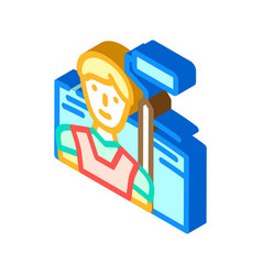 Painter Man Isometric Icon