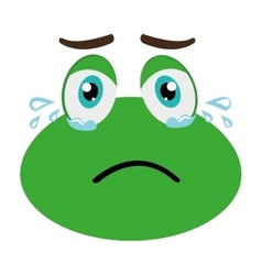 Green Avatar Frog Crying Graphic