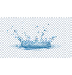 Water Splashes In Crown Shape Realistic