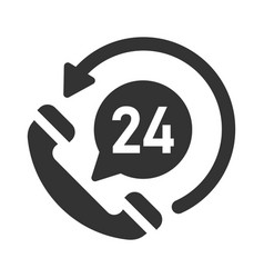 24 Hour Support Icon