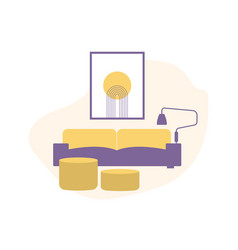 Furniture Interior Icon In Flat Style