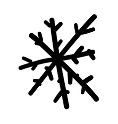 Snowflake Winter Cold Christmas Doodle Icon Line