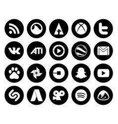 20 Social Media Icon Pack Including Car Photo