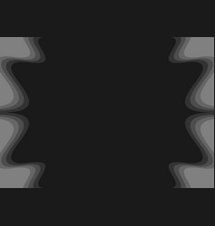 Abstract Gray Wave Black Background Banner