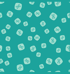 Green Dna Symbol Icon Isolated Seamless Pattern