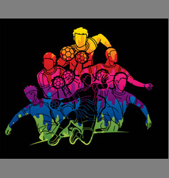 Handball Sport Male Players Team Men Mix