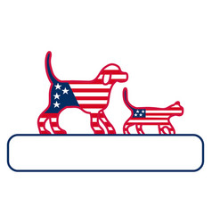 Happy July 4th Dog And Cat Header Footer Banner