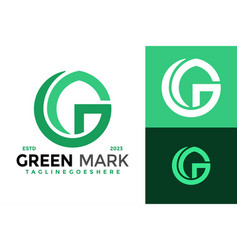 Letter G Green Monogram Logo Design Symbol Icon