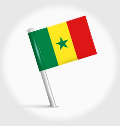 Senegal Map Pin Flag 3d Realistic