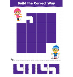 Education Game For Children Build The Correct Way