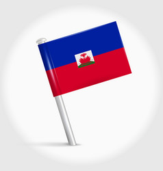 Haiti Map Pin Flag 3d Realistic