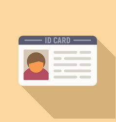 Person Id Card Icon Flat Badge Access