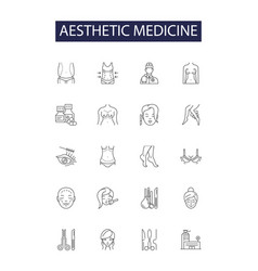 Aesthetic Medicine Line Icons And Signs