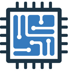 Board Chip Circuit Computer Icon Simple Editable