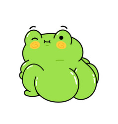 Cute Funny Frog With Big Buttock Hand