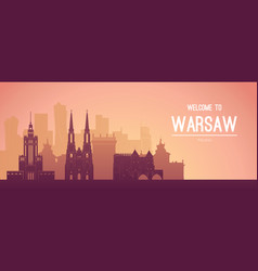 Warsaw Poland Famous City Scape View