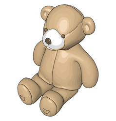 Beige Teddy Bear On White Background