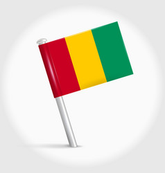 Guinea Map Pin Flag 3d Realistic