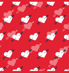 Love Seamless Pattern With Heart And Arrow