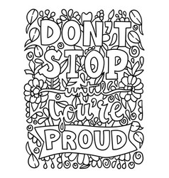 Dont Stop Motivational Quote Coloring Page