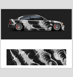 Graphic Abstract Stripe Racing Car Wrap