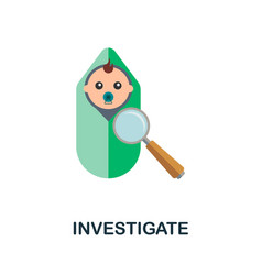 Investigate Icon Flat Sign Element From Child