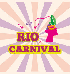 Colored Rio De Janeiro Carnival Poster