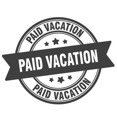 Paid Vacation Stamp Label