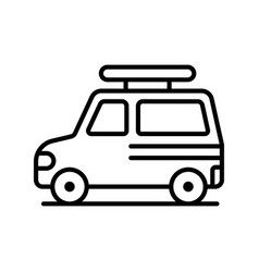 Travel Van Outline Icon Style