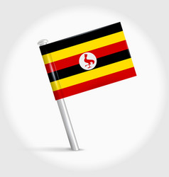 Uganda Map Pin Flag 3d Realistic