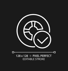 Vehicle Tire Safety Pixel Perfect White Linear