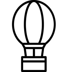 Hot Air Balloon Line Icon Design