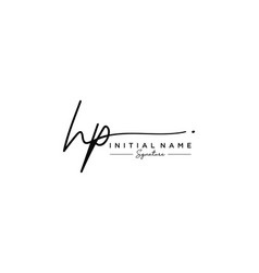 Initial Hp Signature Logo Template Hand Drawn