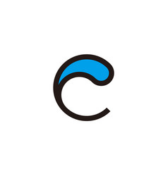 Letter C Splash Water Geometric Symbol Simple Logo