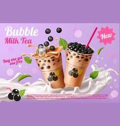 Boba Drink Bubble Milk Tea With Tapioca Pearls