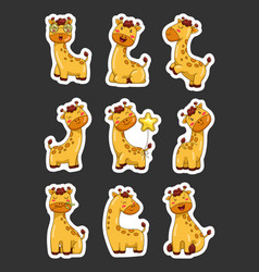 Cute Kawaii Giraffe Sticker Bookmark Adorable