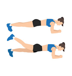 Exercise Guide By Woman Doing Plank Leg Raises