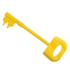 Golden Key On A White Background