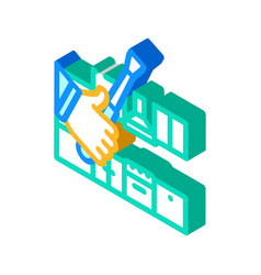 Kitchen Unit Repairs Isometric Icon