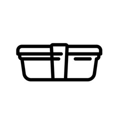 Lunch Box Glass Food Line Icon