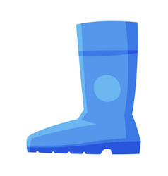 Blue Rubber Boot Side View Flat Style