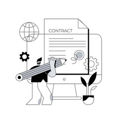 Electronic Contract Abstract Concept